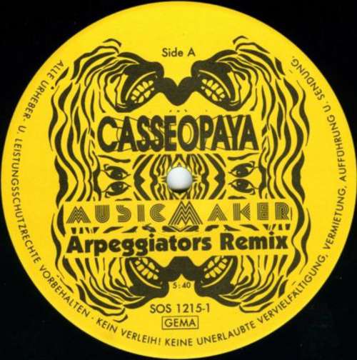 Cover Casseopaya - Musicmaker (Remixes) (12) Schallplatten Ankauf