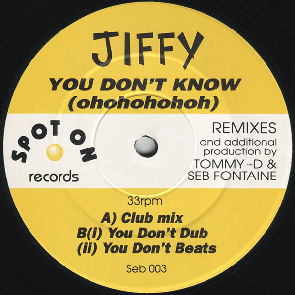 Cover Jiffy - You Don't Know (Ohohohohoh) (12) Schallplatten Ankauf