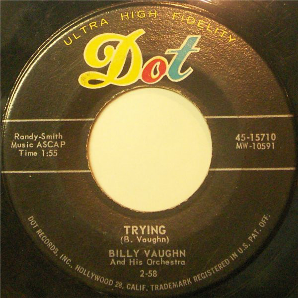 Cover Billy Vaughn And His Orchestra - Trying / Tumbling Tumbleweeds (7, Single) Schallplatten Ankauf