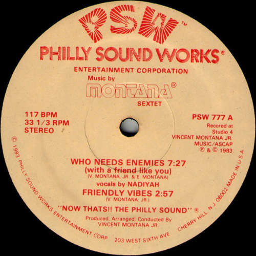 Cover Montana Sextet - Who Needs Enemies (With A Friend Like You) / Friendly Vibes (12) Schallplatten Ankauf