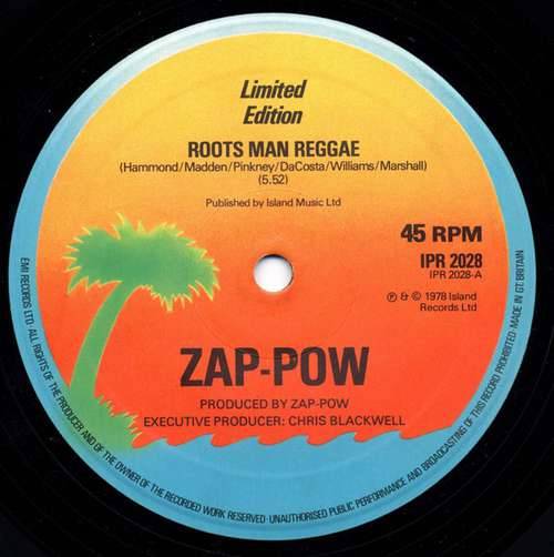 Cover Zap-Pow* - Roots Man Reggae / Let's Fall In Love (12, Ltd) Schallplatten Ankauf