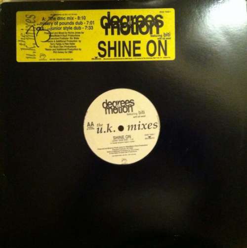Cover Degrees Of Motion Featuring Biti* With Kit West - Shine On (The U.K. Mixes) (12, Promo, Bla) Schallplatten Ankauf