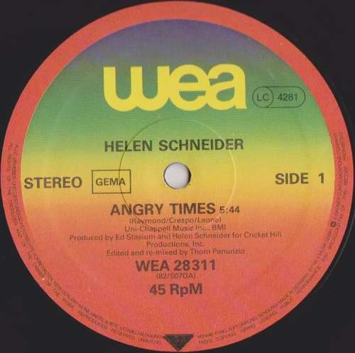 Cover Helen Schneider - Angry Times (12, Maxi) Schallplatten Ankauf