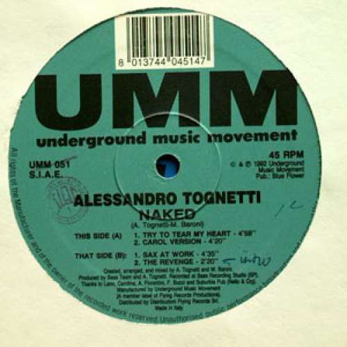 Cover Alessandro Tognetti - Naked (12) Schallplatten Ankauf