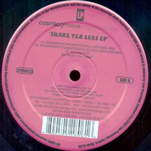 Cover Cosmic Groove Transmission - Shake Yer Legs EP (12, EP) Schallplatten Ankauf