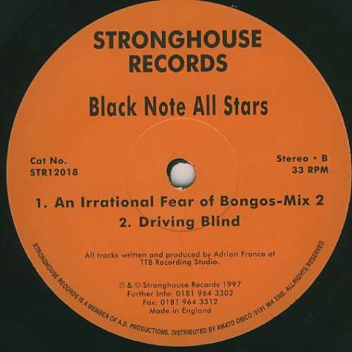 Cover Black Note All Stars - An Irrational Fear Of Bongos (12) Schallplatten Ankauf