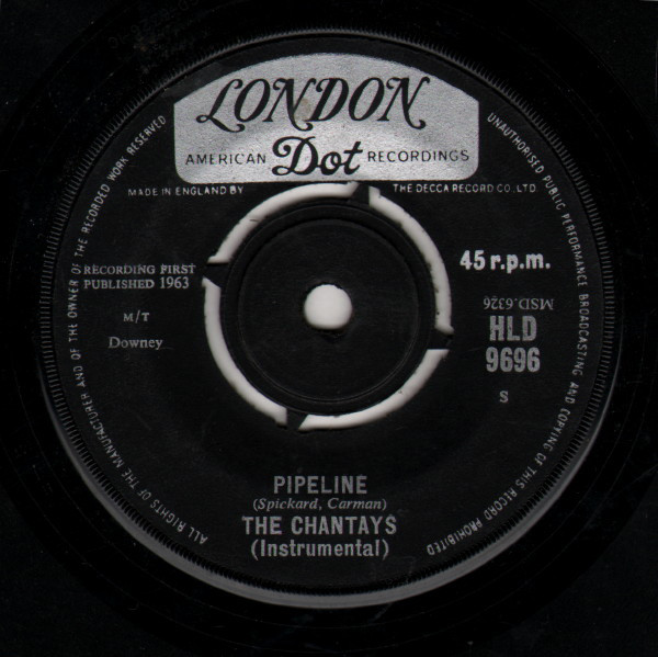 Cover zu The Chantays - Pipeline (7, Single) Schallplatten Ankauf