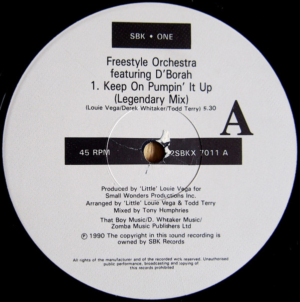 Cover Freestyle Orchestra Featuring D'borah* - Keep On Pumpin' It Up (12) Schallplatten Ankauf