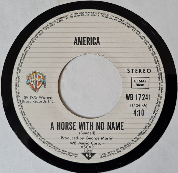 Cover America (2) - A Horse With No Name / I Need You (7, Single) Schallplatten Ankauf