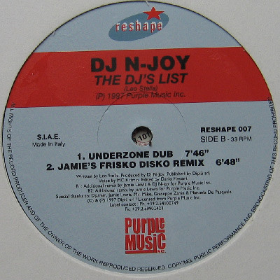 Cover DJ N-Joy - The DJ's List (12) Schallplatten Ankauf