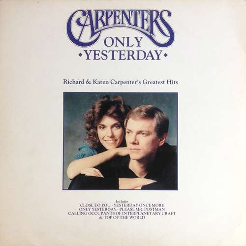 Cover Carpenters - Only Yesterday - Richard & Karen Carpenter's Greatest Hits (LP, Comp) Schallplatten Ankauf