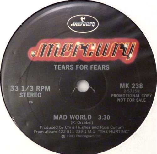 Cover Tears For Fears - Mad World (12, Single, Promo) Schallplatten Ankauf