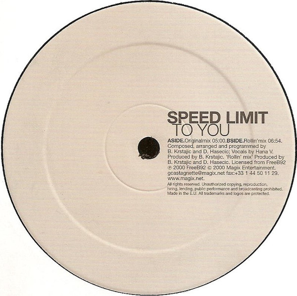 Cover Speed Limit (3) - To You (12) Schallplatten Ankauf
