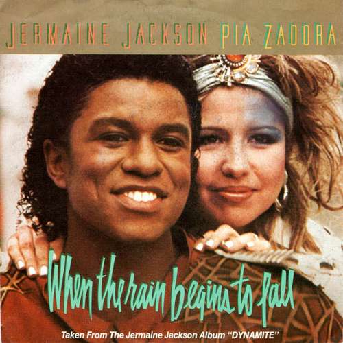 Cover Jermaine Jackson, Pia Zadora - When The Rain Begins To Fall (7, Single) Schallplatten Ankauf