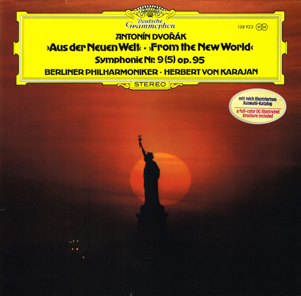 Cover Antonín Dvořák - Berliner Philharmoniker · Herbert von Karajan - »Aus Der Neuen Welt« - »From The New World« - Symphonie Nr.9 (5) Op. 95 (LP, RE) Schallplatten Ankauf