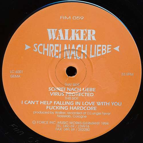 Cover Walker* - Schrei Nach Liebe (12) Schallplatten Ankauf
