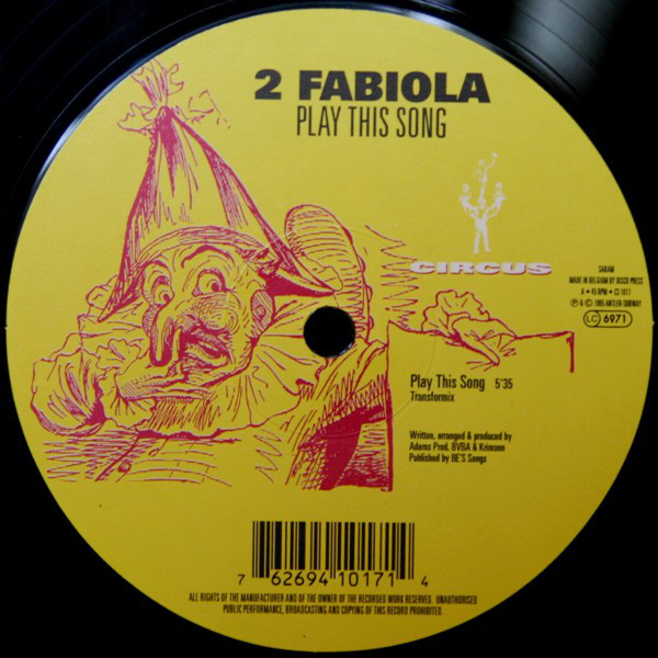 Cover 2 Fabiola - Play This Song (12) Schallplatten Ankauf