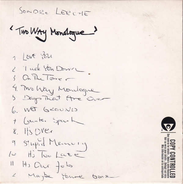 Cover Sondre Lerche - Two Way Monologue (CD, Album, Copy Prot., Promo, Car) Schallplatten Ankauf