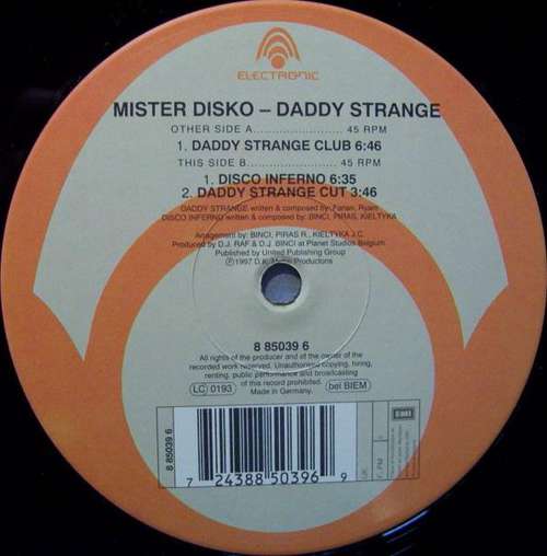 Cover Mister Disko - Daddy Strange (12) Schallplatten Ankauf