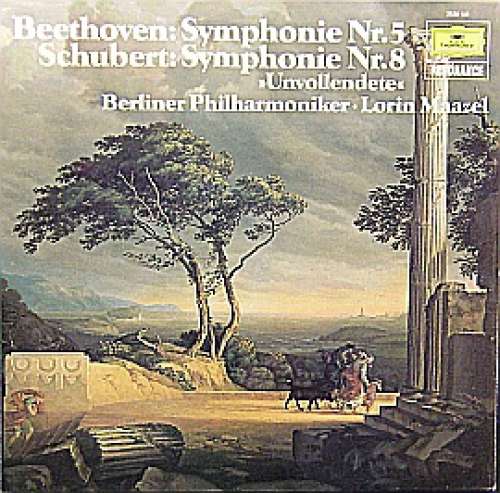 Cover Beethoven* / Schubert* - Berliner Philharmoniker • Lorin Maazel - Beethoven: Symphony Nr.5 / Schubert: Symphony Nr.8 »Unvollendete« (LP, RE) Schallplatten Ankauf