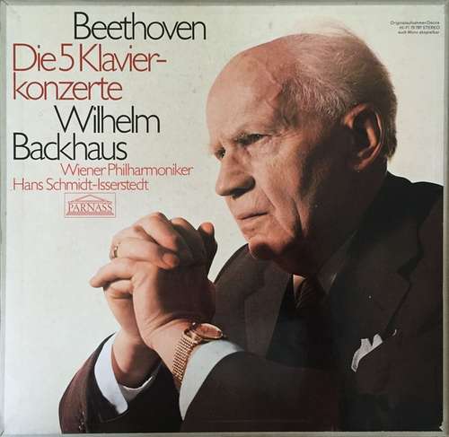 Cover Beethoven* - Wilhelm Backhaus, Wiener Philharmoniker, Hans Schmidt-Isserstedt - Die 5 Klavierkonzerte (3xLP, Club + Box, Comp) Schallplatten Ankauf