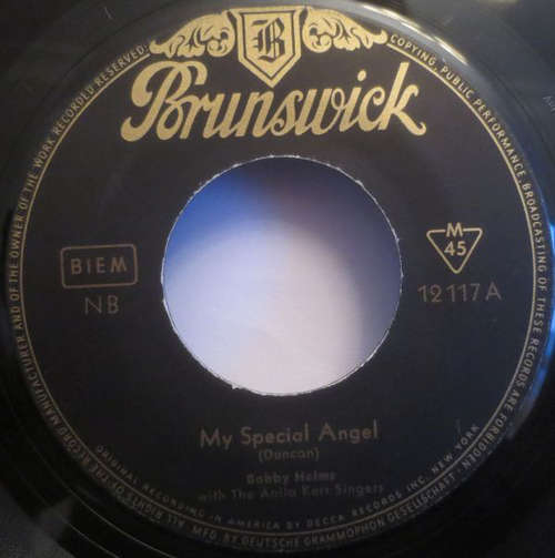 Cover Bobby Helms - My Special Angel (7, Mono) Schallplatten Ankauf