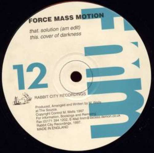 Cover Force Mass Motion - Solution / Cover Of Darkness (12) Schallplatten Ankauf