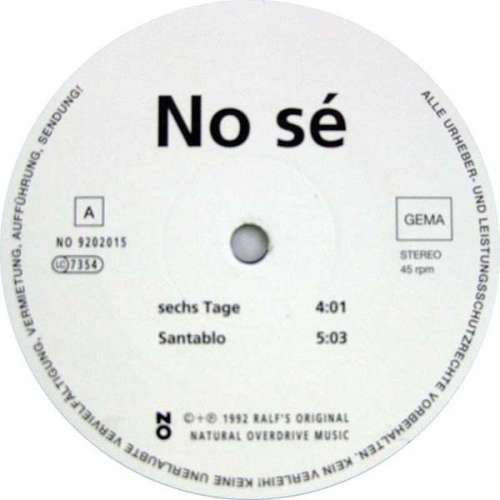 Cover No Sé - Sechs Tage (12, EP) Schallplatten Ankauf