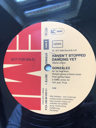 Cover Gonzalez - Haven't Stopped Dancing Yet (12, Promo) Schallplatten Ankauf