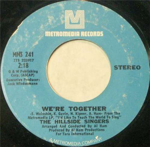 Cover The Hillside Singers - We're Together / Day By Day (7) Schallplatten Ankauf