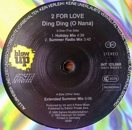 Cover 2 For Love (2) - Ding Ding (O Nana) (12, Maxi) Schallplatten Ankauf