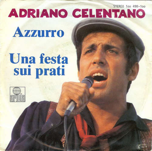 Cover Adriano Celentano - Azzurro / Una Festa Sui Prati (7, Single) Schallplatten Ankauf