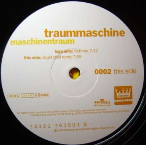 Bild Traummaschine - Maschinentraum (12) Schallplatten Ankauf