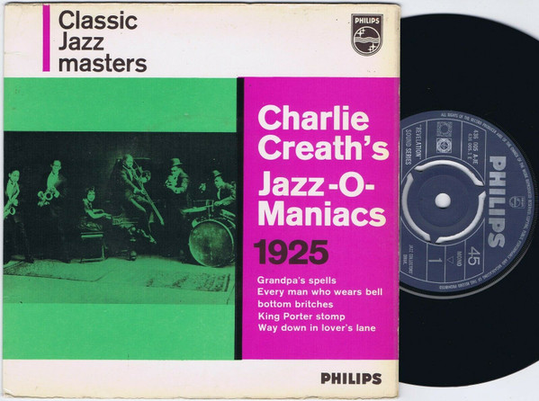 Cover Charles Creath's Jazz-O-Maniacs - Classic Jazz Masters (7, EP, Mono) Schallplatten Ankauf