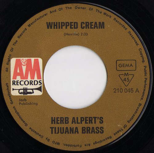 Cover Herb Alpert's Tijuana Brass* - Whipped Cream / South Of The Border (7, Mono) Schallplatten Ankauf