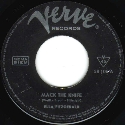 Cover Ella Fitzgerald - Mack The Knife / Lorelei (7, Single) Schallplatten Ankauf