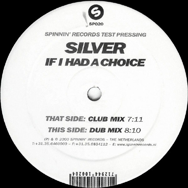 Cover Silver* - If I Had A Choice (12, TP) Schallplatten Ankauf
