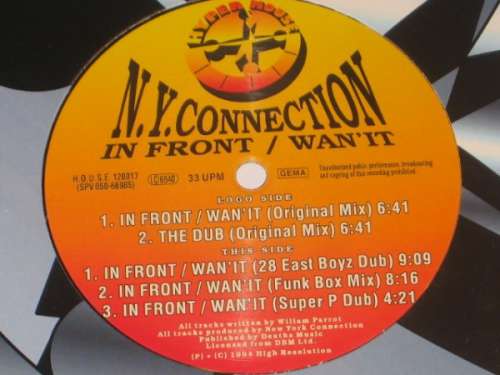 Cover N.Y. Connection - In Front / Wan' It (12) Schallplatten Ankauf