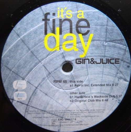 Cover Gin & Juice - It's A Fine Day (12) Schallplatten Ankauf