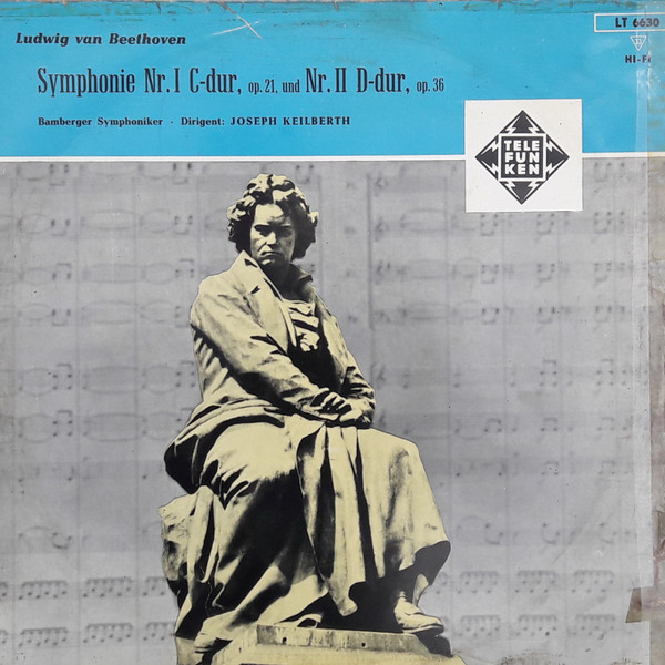 Cover Ludwig van Beethoven  – Bamberger Symphoniker, Joseph Keilberth - Symphonie Nr. I C-Dur, Op. 21 Und Nr. II D-Dur, Op. 36 (LP) Schallplatten Ankauf