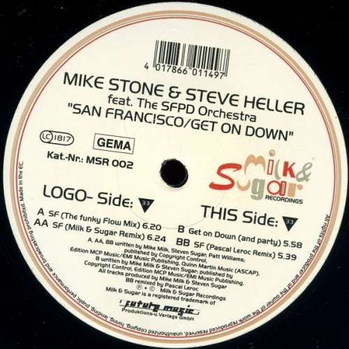 Cover Mike Stone & Steve Heller Feat. The SFPD Orchestra - San Francisco / Get On Down (12) Schallplatten Ankauf