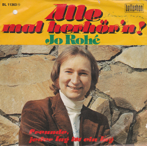 Cover Joe Rohé - Alle Mal Herhör'n (7, Single) Schallplatten Ankauf