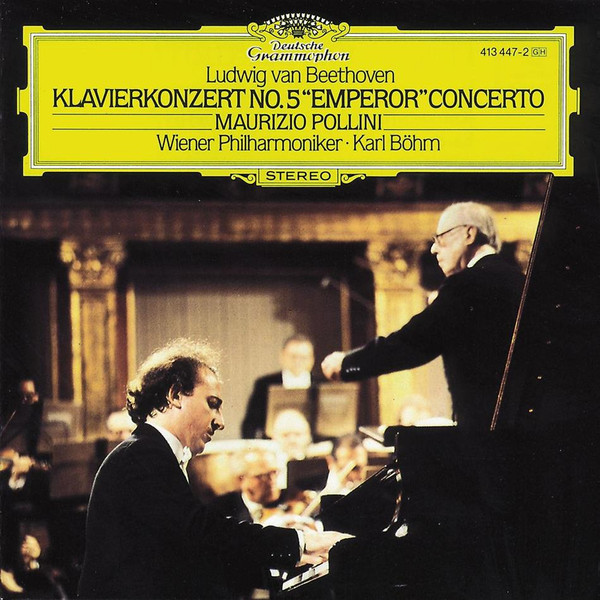 Cover Ludwig van Beethoven - Maurizio Pollini · Wiener Philharmoniker · Karl Böhm - Klavierkonzert No.5 Emperor Concerto (CD, Album) Schallplatten Ankauf