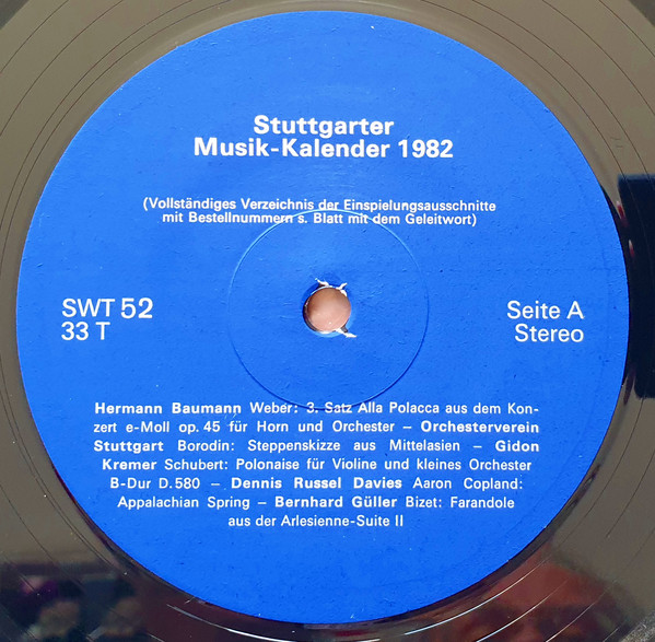 Cover Various - Stuttgarter Musik Kalender 1982 (LP, Comp) Schallplatten Ankauf