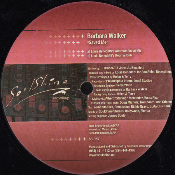 Cover Barbara Walker - Saved Me (12) Schallplatten Ankauf