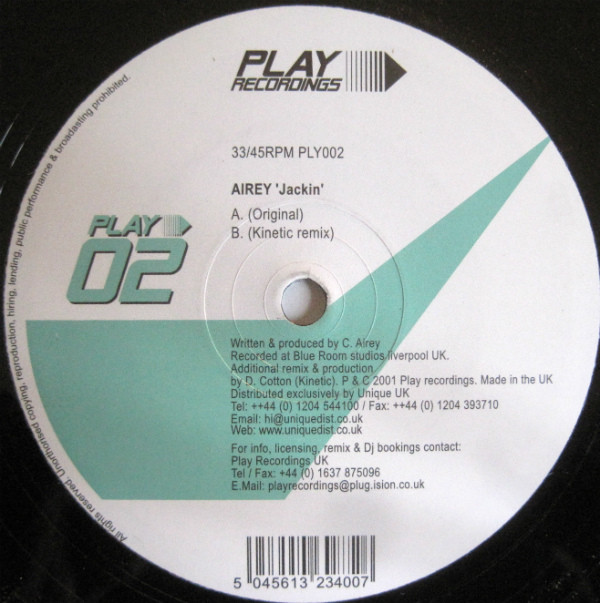 Cover Airey - Jackin' (12) Schallplatten Ankauf