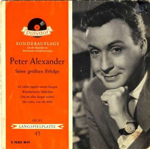 Cover Peter Alexander - Seine Größten Erfolge (7, EP, Mono) Schallplatten Ankauf