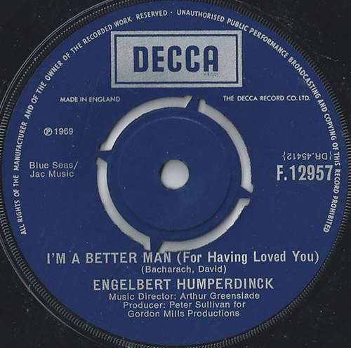 Cover I'm A Better Man (For Having Loved You) / Cafe Schallplatten Ankauf