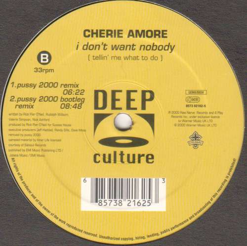 Cover Cherie Amore - I Don't Want Nobody (Tellin' Me What To Do) (12) Schallplatten Ankauf