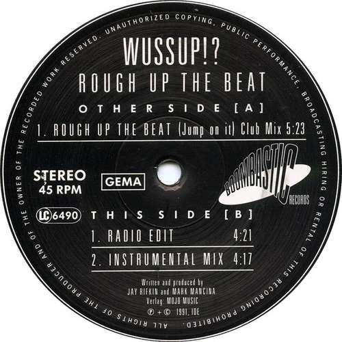 Cover Wussup!? - Rough Up The Beat (12) Schallplatten Ankauf